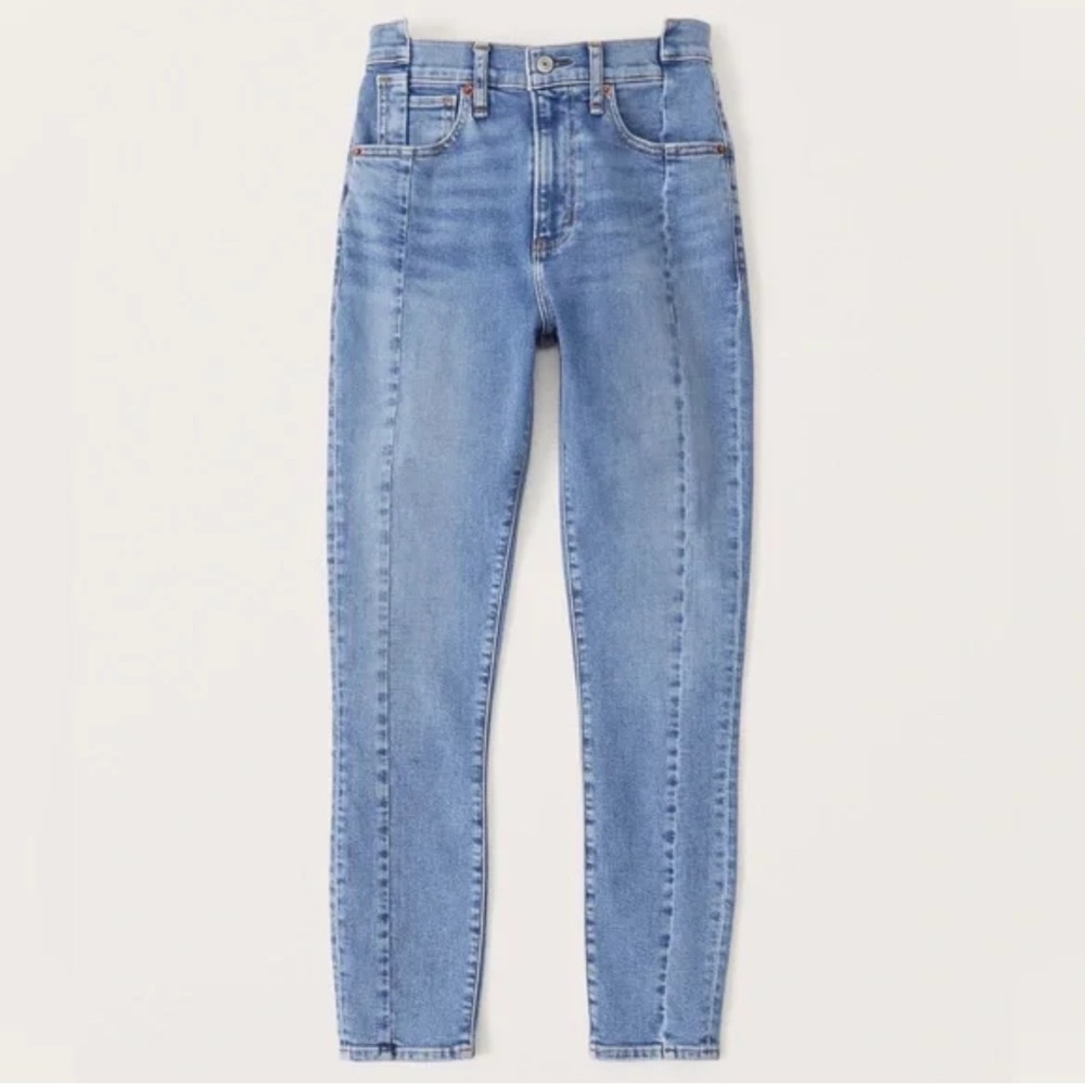 Abercrombie & Fitch High Rise Super Skinny Double Seam Denim Jeans